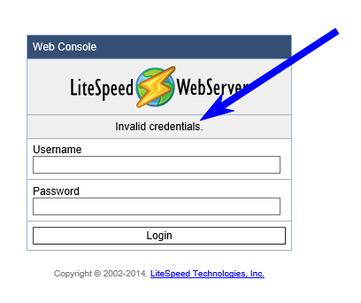 Password credentials. SSH login password. Установка LITESPEED сервер. Invalid password. Login or password is Invalid.